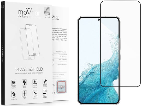 moVear 2.5D Max - Szkło Hartowane Do Samsung Galaxy S22 (6.1") Na Cały Ekran | Do Etui, Fullglue, 9H moVear