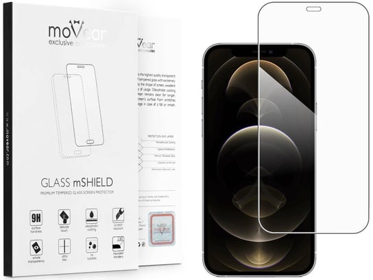 moVear 2.5D - Szkło hartowane do Apple iPhone 12 Pro Max (6.7") | Do Etui, fullGlue, 9H moVear