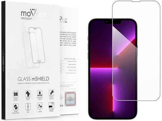 moVear 2.5D - Szkło hartowane do Apple iPhone 13 Pro Max (6.7") | Do Etui, fullGlue, 9H moVear