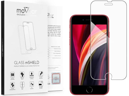 moVear 2.5D - Szkło hartowane do Apple iPhone SE (2022 / 2020) / 8 / 7 (4.7") | Do Etui, fullGlue, 9H moVear
