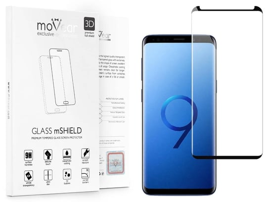 moVear 3D cf - Szkło hartowane do Samsung Galaxy S9 (5.8") na Cały Ekran | edgeGlue, do etui, 9H moVear