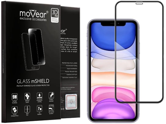 moVear 3D PRO - Szkło hartowane do Apple iPhone 11 / Xr (6.1") na Cały Ekran | Premium, fullGlue, 9H moVear