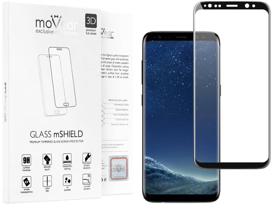 moVear 3D - Szkło hartowane do Samsung Galaxy S8+ (Plus) (6.2") na Cały Ekran | edgeGlue, 9H moVear