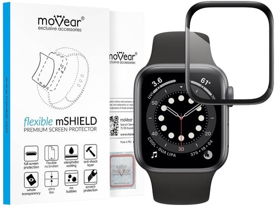 moVear flexible 3D PRO - Pancerne szkło hybrydowe do Apple Watch 3/2/1 (42mm) (1.65") na Cały Ekran | Premium, fullGlue, 8H+ moVear