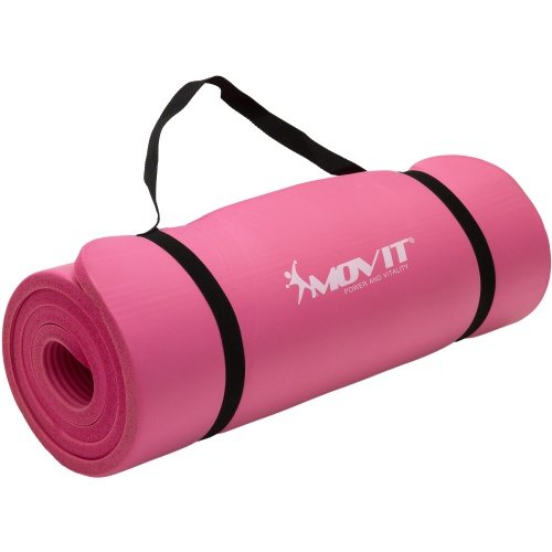 Movit, Mata do ćwiczeń, jogi/masażu, różowa, 190x60 cm Movit