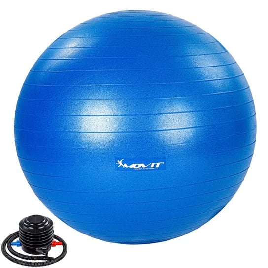 MOVIT Piłka gimnastyczna z pompką, 85 cm, niebieski Movit