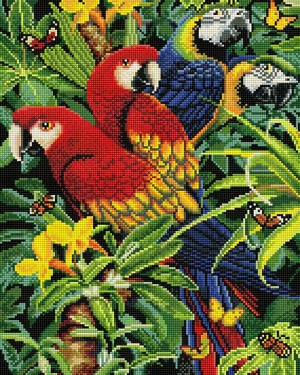 Mozaika diamentowa, 40x50 cm - Papugi hobby-maniak