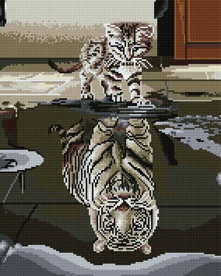 Mozaika diamentowa, 40x50 cm - Tygrys hobby-maniak