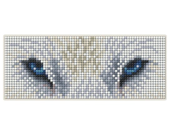 Mozaika diamentowa z magnesem, Biały Wilk oczy Collection D`Art