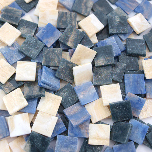 Mozaika marmur niebieska 10x10 mm - 190 sztuk Folia