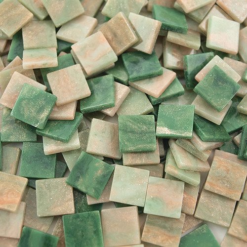 Mozaika marmur zielona 10x10 mm - 190 sztuk Folia