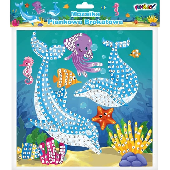 Mozaika piankowa brokatowa Delfiny Fun&Joy Titanum