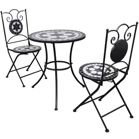 Mozaikowy zestaw mebli ogrodowych: stół + 2 krzesł Inna marka