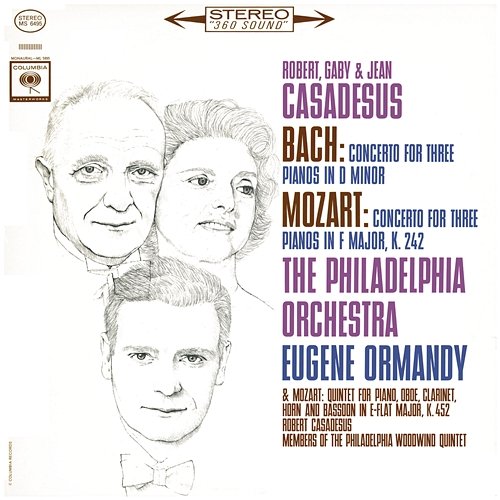 Mozart: Concerto for 3 Pianos & Quintet - Bach: Concerto for 3 Pianos Eugene Ormandy