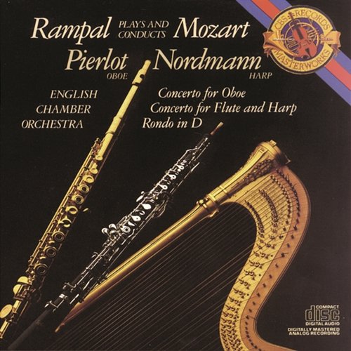 Mozart: Flute & Harp Concerto in C Major, Oboe Concerto in C Major & Rondo in D Major Jean-Pierre Rampal, Marielle Nordmann, Pierre Pierlot, English Chamber Orchestra