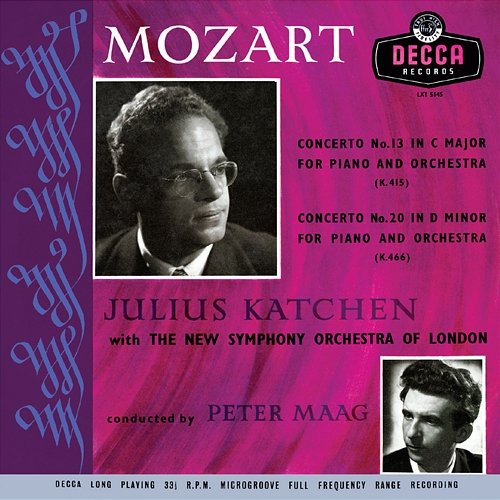 Mozart: Piano Concertos 13 & 20 Peter Maag