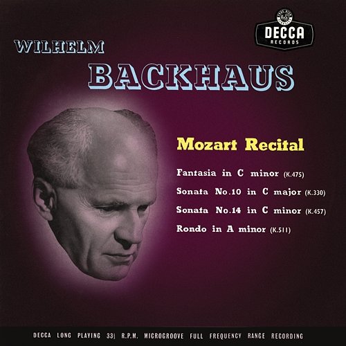 Mozart Recital Wilhelm Backhaus