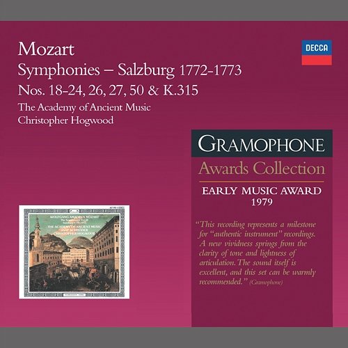 Mozart: The Symphonies, Vol.3 Academy of Ancient Music, Christopher Hogwood, Jaap Schröder