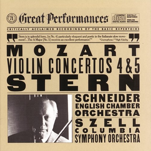 Mozart: Violin Concertos Nos. 4 & 5 Isaac Stern, English Chamber Orchestra, Columbia Symphony Orchestra, Alexander Schneider, George Szell