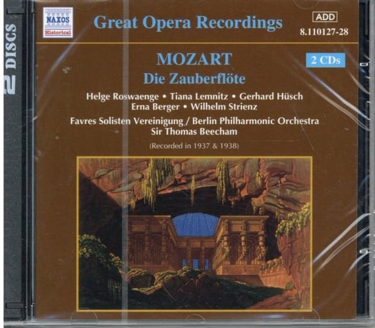 MOZART ZAUBERFLOTE ROSWAEN 2CD Roswaenge Helge