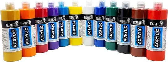 MOZART zestaw farb akrylowych, 12 kolorów po 400 ml. Inna marka