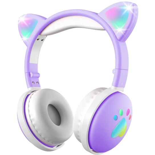 MOZOS KID DOG fioletowe słuchawki nauszne bluetooth dla dzieci Mozos