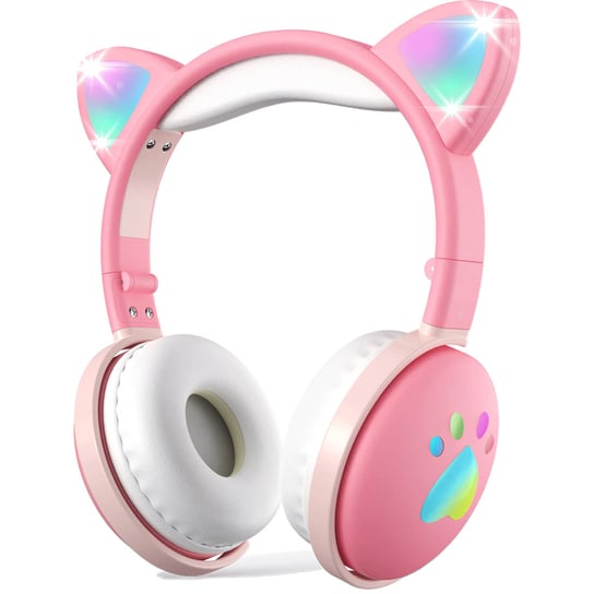 MOZOS KID DOG różowe słuchawki nauszne bluetooth dla dzieci Mozos