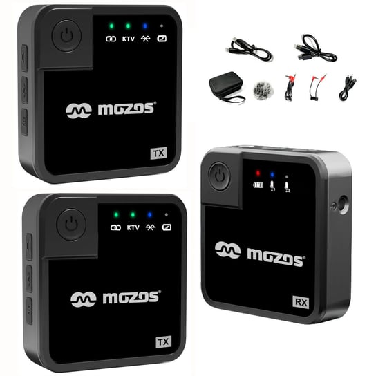 Mozos Mx1-Dual Zestaw 2 Mikrofony Bezprzewodowe Mikroport Mozos