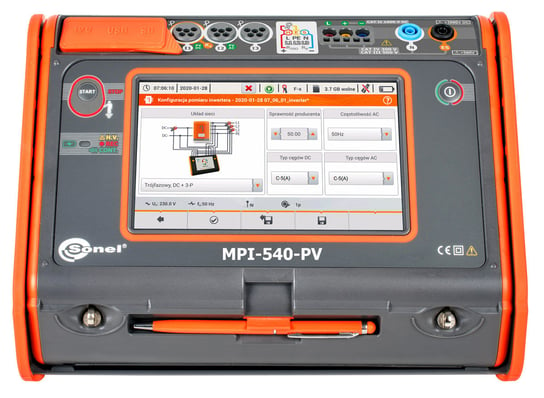 MPI-540-PV Wielofunkcyjny miernik parametrów instalacji elektrycznych i fotowoltaicznych z Certyfikatem Kalibracji SONEL