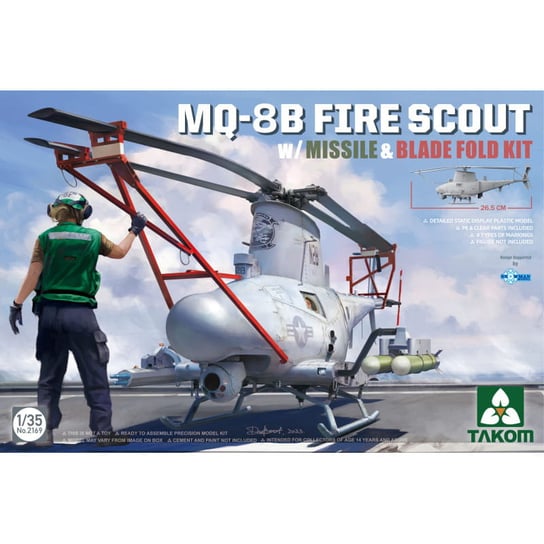 Mq-8B Fire Scout W/Missile & Blade Fold Kit 1:35 Takom 2169 Takom