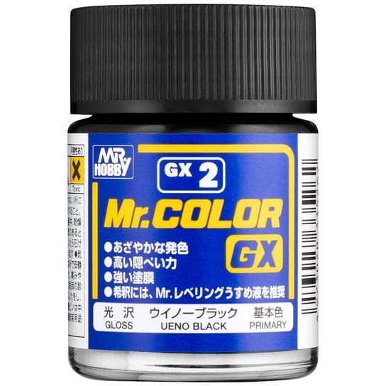 Mr. Color GX-002 Ueno Black czarny błysk farba 18ml GX2 MR.Hobby