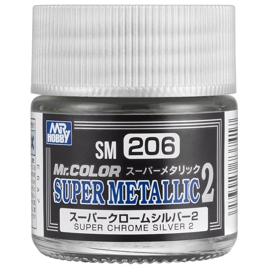 Mr. Hobby SM-206 Super Metallic Chrome Silver 2 farba 10ml MR.Hobby