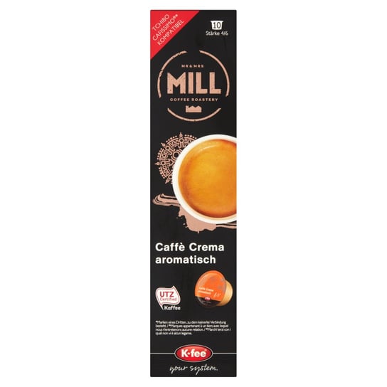 Mr & Mrs Mill Caffè Crema Aromatisch Kawa palona mielona w kapsułkach 76 g (10 x 7,6 g) Inny producent