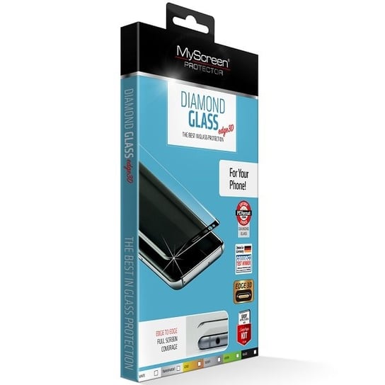 MS Diamond Edge 3D Huawei P40 Pro carny/blackTempered Glass MyScreenProtector