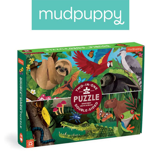 Mudpuppy, puzzle, dwustronne, Las deszczowy, 100 el. Mudpuppy