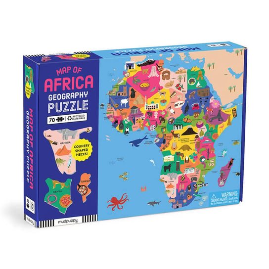 Mudpuppy Puzzle konturowe Mapa Afryki 70 elementów 5+ Mudpuppy