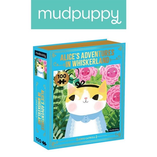 Mudpuppy, puzzle, książka "Alicja w Krainie Wąsów" Kotopowieści, 100 el. Mudpuppy
