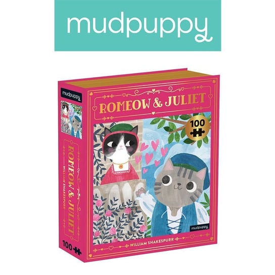 Mudpuppy, puzzle, książka Romeomiau i Julia Kotopowieści, 100 el. Mudpuppy