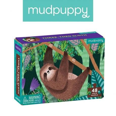 Mudpuppy, puzzle, mini Leniwiec trójpalczasty, 48 el. Mudpuppy