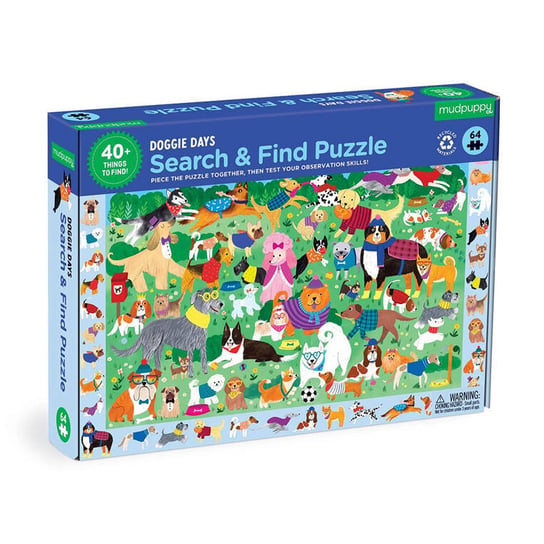 Mudpuppy Puzzle obserwacyjne Park dla psów 64 elementy 4+ Mudpuppy