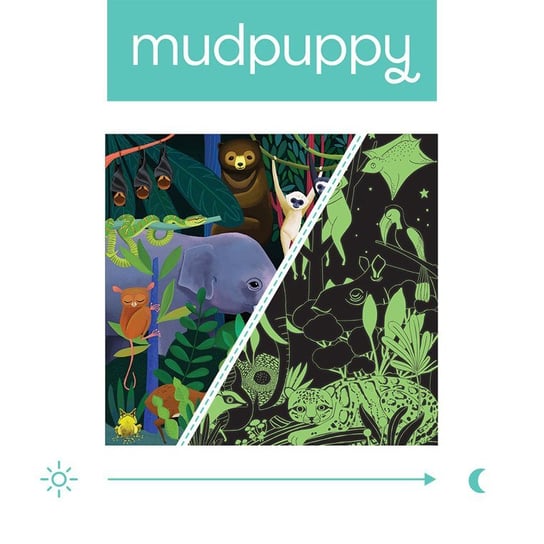 Mudpuppy, puzzle, rodzinne świecące w ciemności Dżungla, 500 el. Mudpuppy