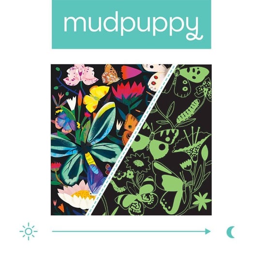 Mudpuppy, puzzle, rodzinne świecące w ciemności Motyle, 500 el. Mudpuppy