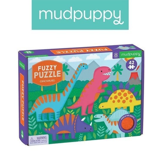 Mudpuppy, puzzle sensoryczne z miękkimi aplikacjami Dinozaury Mudpuppy
