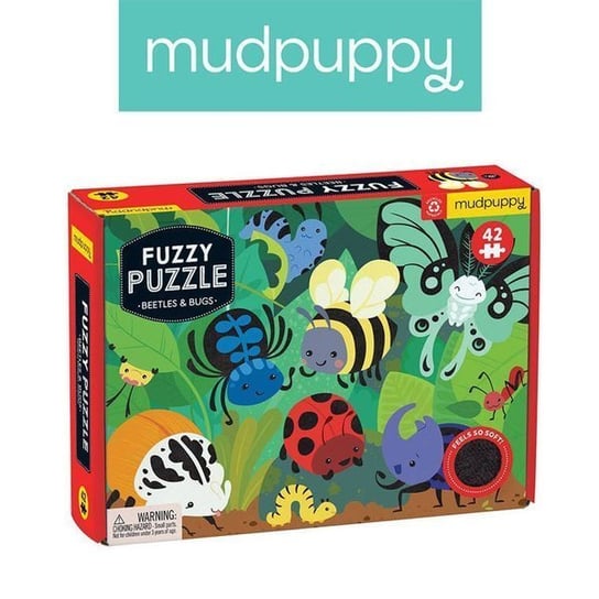 Mudpuppy, puzzle sensoryczne z miękkimi aplikacjami Żuczki i Robaczki Mudpuppy