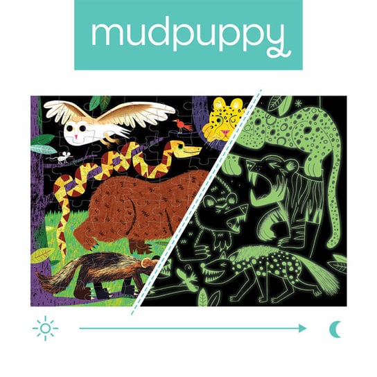Mudpuppy, puzzle, świecące w ciemności Drapieżniki lądowe, 100 el. Mudpuppy
