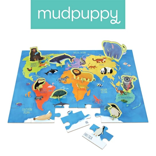 Mudpuppy, puzzle, Zwierzęta Świata, zestaw, 36 el. Mudpuppy