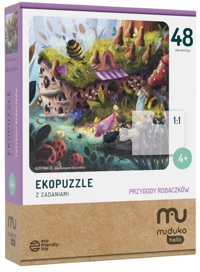Muduko, puzzle, Przygody Robaczków, 48 el. MUDUKO