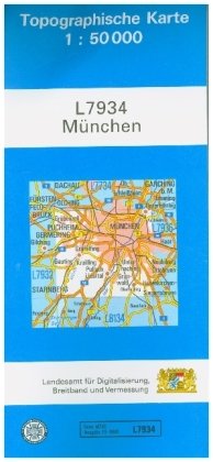 München 1 : 50 000 Ldbv Bayern, Landesamt Fur Digitalisierung Breitband Und Vermessung Bayern