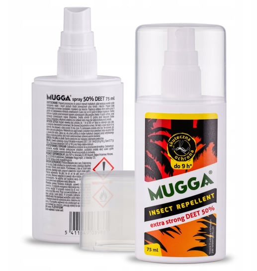 Mugga, Spray środek na komary kleszcze i owady preparat, Deet 50%, 75 ml Mugga