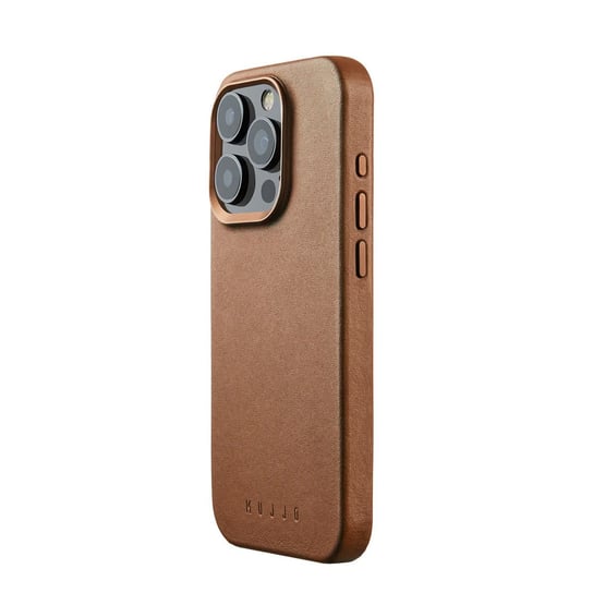 Mujjo Full Leather Case - etui skórzane do iPhone 15 Pro kompatybilne z MagSafe (tan) Mujjo